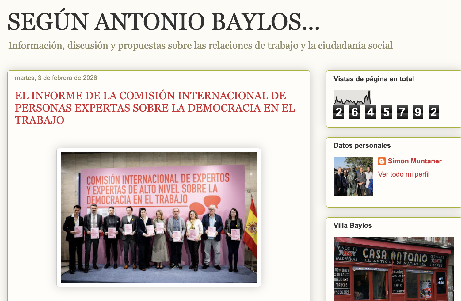 Según Antonio Baylos