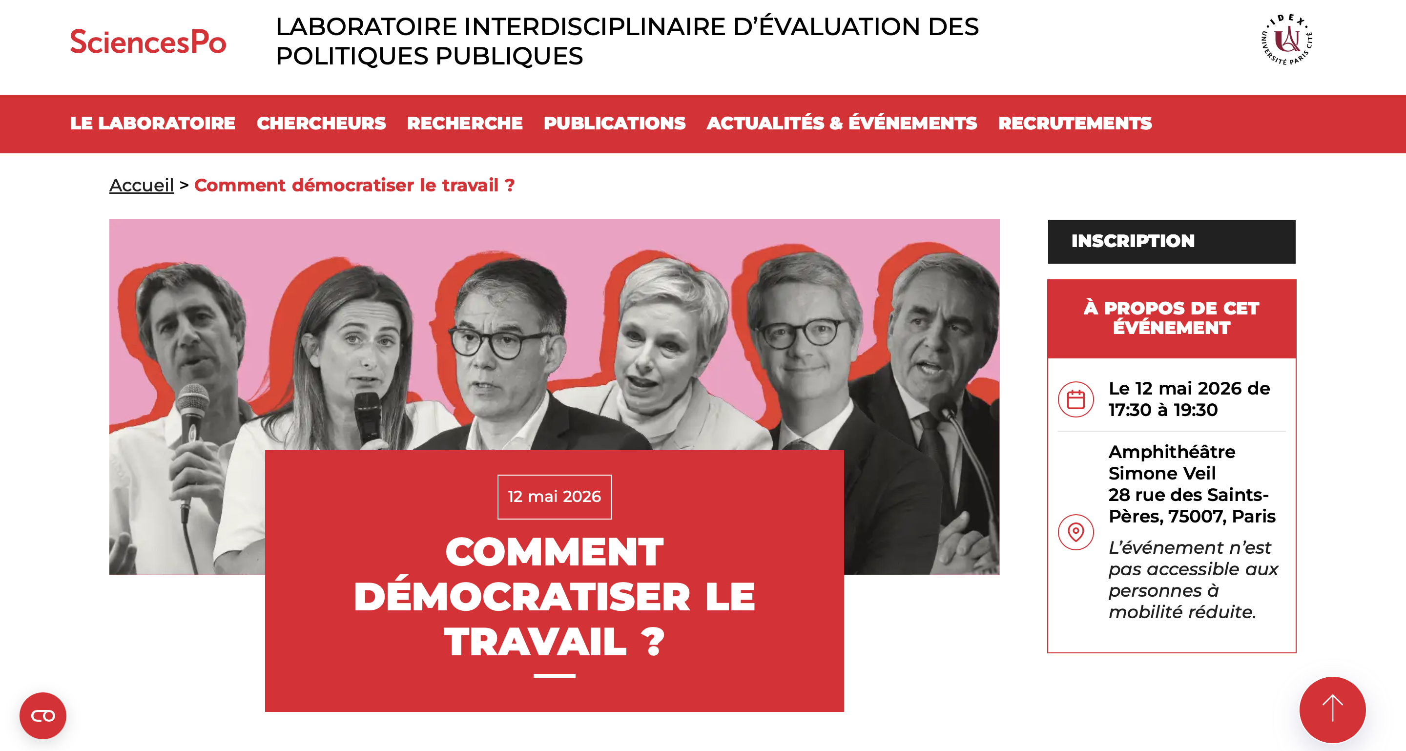 Mai 12, Sciences Po, Paris